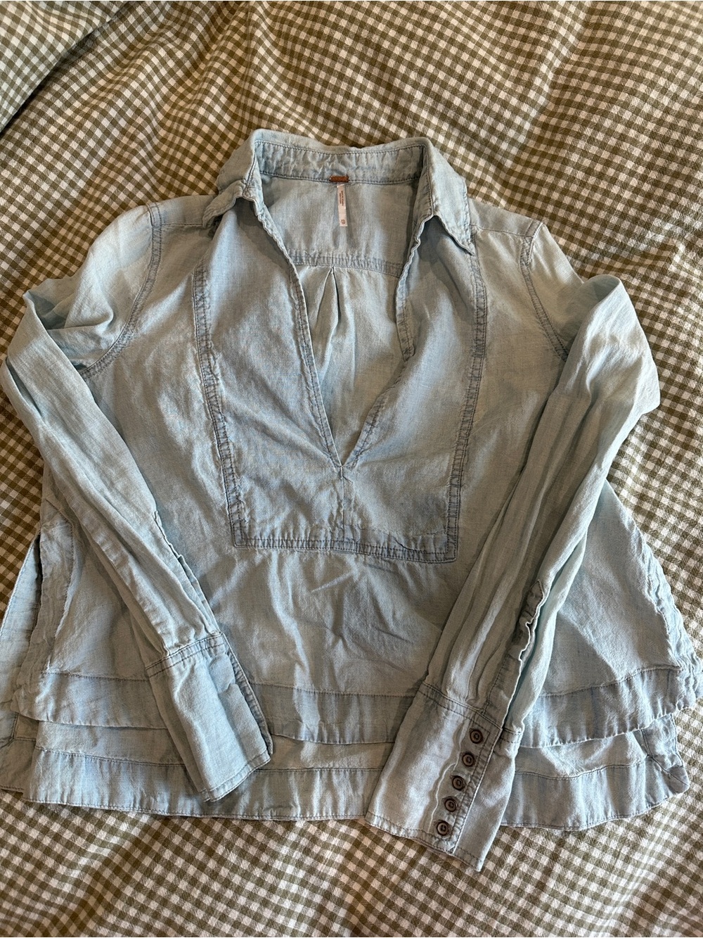 Light Wash Denim Pullover Shirt